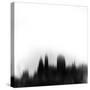 Cincinnati City Skyline - Black-NaxArt-Stretched Canvas