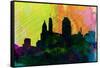 Cincinnati City Skyline-NaxArt-Framed Stretched Canvas