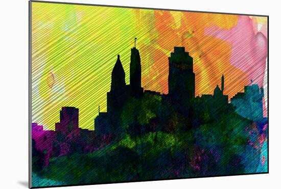 Cincinnati City Skyline-NaxArt-Mounted Art Print