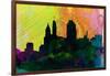 Cincinnati City Skyline-NaxArt-Framed Art Print