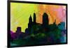 Cincinnati City Skyline-NaxArt-Framed Art Print