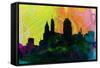 Cincinnati City Skyline-NaxArt-Framed Stretched Canvas