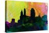 Cincinnati City Skyline-NaxArt-Stretched Canvas