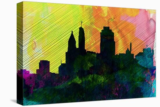 Cincinnati City Skyline-NaxArt-Stretched Canvas