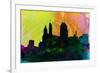 Cincinnati City Skyline-NaxArt-Framed Art Print