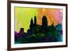 Cincinnati City Skyline-NaxArt-Framed Art Print