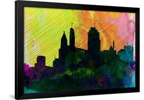 Cincinnati City Skyline-NaxArt-Framed Art Print