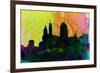 Cincinnati City Skyline-NaxArt-Framed Premium Giclee Print