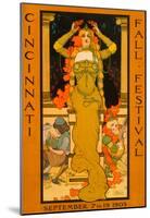 Cincinnati Fall Festival 1903 Vintage Ad Poster Print-null-Mounted Poster