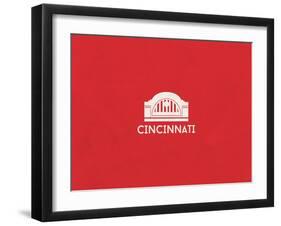 Cincinnati, Minimalism-null-Framed Art Print
