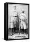 Cincinnati, OH, Cincinnati Red Stockings, Hugh Nicol, Long John Reilly, Baseball Card-Lantern Press-Framed Stretched Canvas