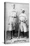 Cincinnati, OH, Cincinnati Red Stockings, Hugh Nicol, Long John Reilly, Baseball Card-Lantern Press-Stretched Canvas