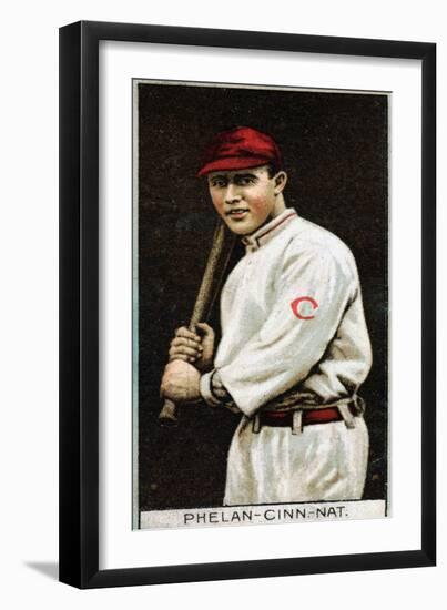 Cincinnati, OH, Cincinnati Reds, Arthur Phelan, Baseball Card-Lantern Press-Framed Art Print