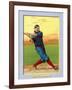 Cincinnati, OH, Cincinnati Reds, Bob Bescher, Baseball Card-Lantern Press-Framed Art Print