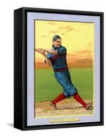 Cincinnati, OH, Cincinnati Reds, Bob Bescher, Baseball Card-Lantern Press-Framed Stretched Canvas