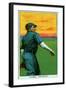 Cincinnati, OH, Cincinnati Reds, Bob Ewing, Baseball Card-Lantern Press-Framed Art Print