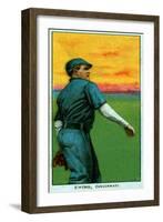 Cincinnati, OH, Cincinnati Reds, Bob Ewing, Baseball Card-Lantern Press-Framed Art Print