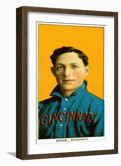 Cincinnati, OH, Cincinnati Reds, Bob Spade, Baseball Card-Lantern Press-Framed Art Print
