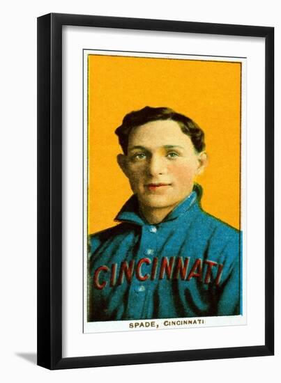 Cincinnati, OH, Cincinnati Reds, Bob Spade, Baseball Card-Lantern Press-Framed Art Print