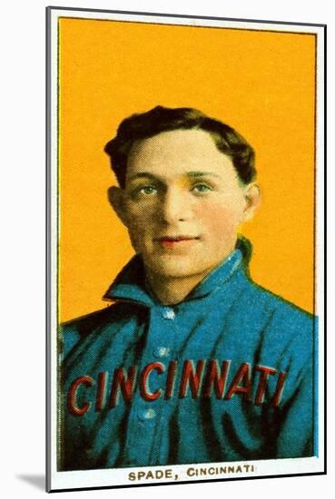 Cincinnati, OH, Cincinnati Reds, Bob Spade, Baseball Card-Lantern Press-Mounted Art Print