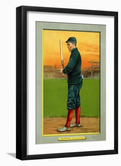 Cincinnati, OH, Cincinnati Reds, Clark Griffith, Baseball Card-Lantern Press-Framed Art Print