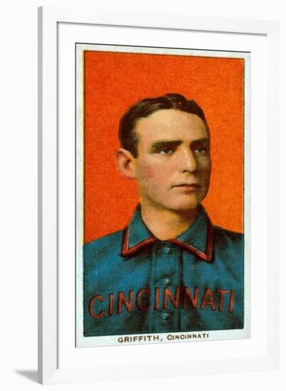 Cincinnati, OH, Cincinnati Reds, Clark Griffith, Baseball Card-Lantern Press-Framed Art Print