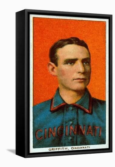 Cincinnati, OH, Cincinnati Reds, Clark Griffith, Baseball Card-Lantern Press-Framed Stretched Canvas