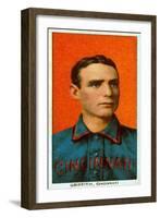 Cincinnati, OH, Cincinnati Reds, Clark Griffith, Baseball Card-Lantern Press-Framed Art Print