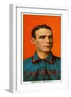 Cincinnati, OH, Cincinnati Reds, Clark Griffith, Baseball Card-Lantern Press-Framed Art Print