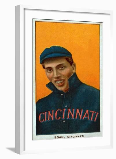 Cincinnati, OH, Cincinnati Reds, Dick Egan, Baseball Card-Lantern Press-Framed Art Print