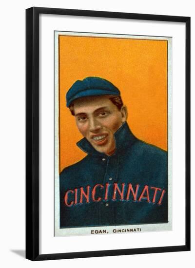 Cincinnati, OH, Cincinnati Reds, Dick Egan, Baseball Card-Lantern Press-Framed Art Print