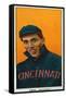 Cincinnati, OH, Cincinnati Reds, Dick Egan, Baseball Card-Lantern Press-Framed Stretched Canvas