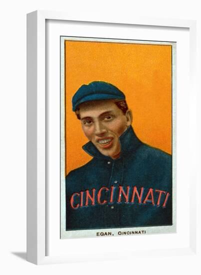 Cincinnati, OH, Cincinnati Reds, Dick Egan, Baseball Card-Lantern Press-Framed Art Print