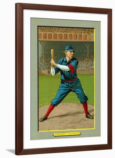 Cincinnati, OH, Cincinnati Reds, Dode Paskert, Baseball Card-Lantern Press-Framed Art Print