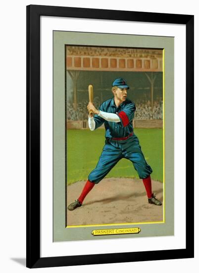 Cincinnati, OH, Cincinnati Reds, Dode Paskert, Baseball Card-Lantern Press-Framed Art Print
