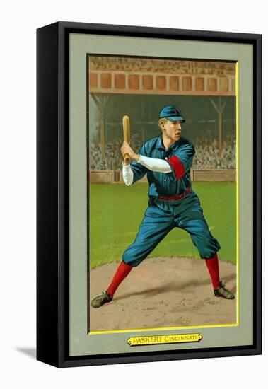 Cincinnati, OH, Cincinnati Reds, Dode Paskert, Baseball Card-Lantern Press-Framed Stretched Canvas