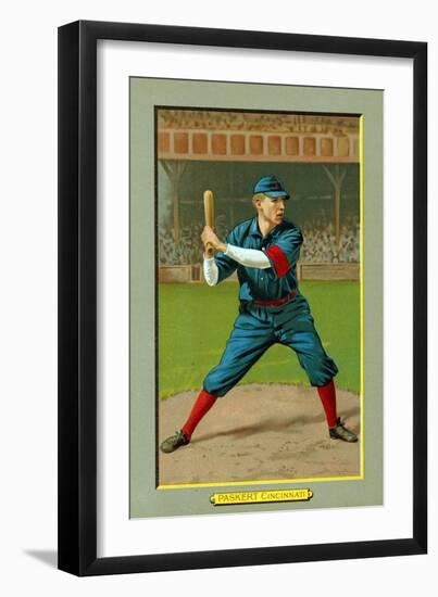 Cincinnati, OH, Cincinnati Reds, Dode Paskert, Baseball Card-Lantern Press-Framed Art Print