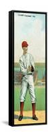 Cincinnati, OH, Cincinnati Reds, Edward Grant, Baseball Card-Lantern Press-Framed Stretched Canvas