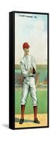 Cincinnati, OH, Cincinnati Reds, Edward Grant, Baseball Card-Lantern Press-Framed Stretched Canvas