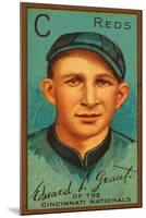 Cincinnati, OH, Cincinnati Reds, Edward L. Grant, Baseball Card-Lantern Press-Mounted Art Print