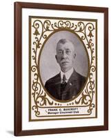 Cincinnati, OH, Cincinnati Reds, Frank C. Bancroft, Baseball Card-Lantern Press-Framed Art Print