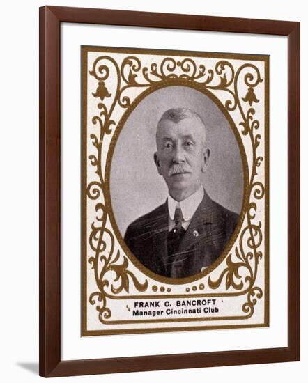 Cincinnati, OH, Cincinnati Reds, Frank C. Bancroft, Baseball Card-Lantern Press-Framed Art Print