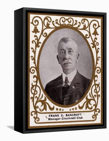 Cincinnati, OH, Cincinnati Reds, Frank C. Bancroft, Baseball Card-Lantern Press-Framed Stretched Canvas