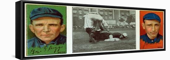Cincinnati, OH, Cincinnati Reds, George Suggs, John R. McLean, Baseball Card-Lantern Press-Framed Stretched Canvas