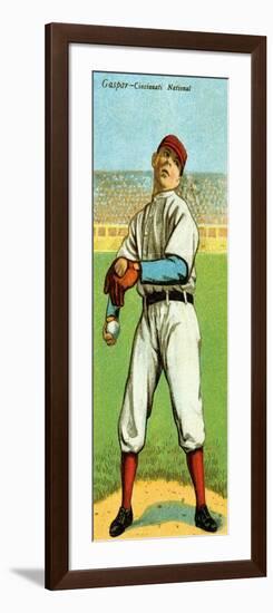 Cincinnati, OH, Cincinnati Reds, H. L. Gaspar, Baseball Card-Lantern Press-Framed Art Print