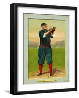 Cincinnati, OH, Cincinnati Reds, Hans Lobert, Baseball Card-Lantern Press-Framed Art Print