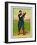 Cincinnati, OH, Cincinnati Reds, Hans Lobert, Baseball Card-Lantern Press-Framed Art Print