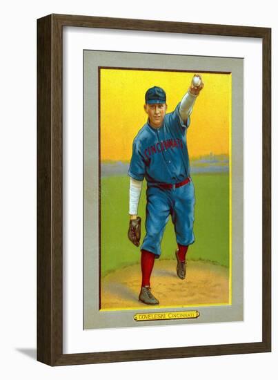 Cincinnati, OH, Cincinnati Reds, Harry Coveleski, Baseball Card-Lantern Press-Framed Art Print