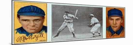 Cincinnati, OH, Cincinnati Reds, R. Hoblitzel, Richard J. Egan, Baseball Card-Lantern Press-Mounted Art Print