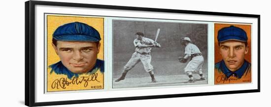 Cincinnati, OH, Cincinnati Reds, R. Hoblitzel, Richard J. Egan, Baseball Card-Lantern Press-Framed Premium Giclee Print